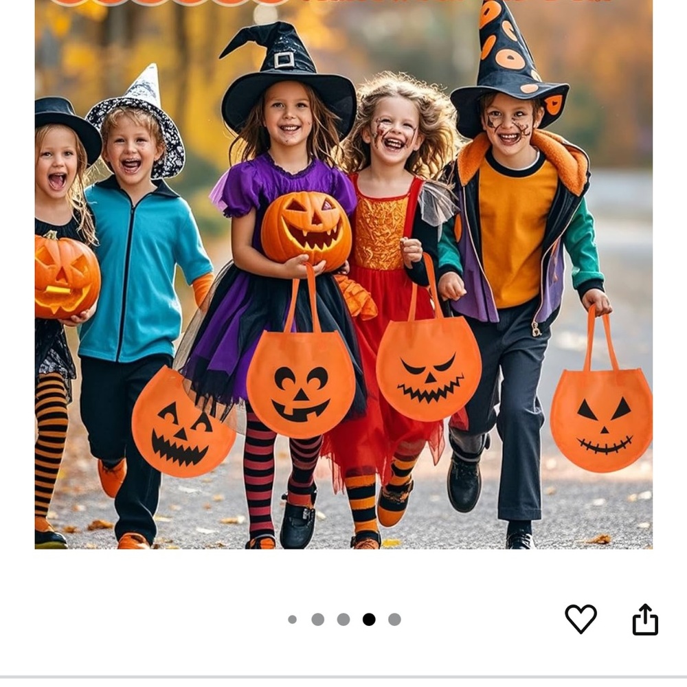 Amazon Pumpkin Candy Goodie Bags - Orange and Black 48 piece per pack - Picture 6 of 10